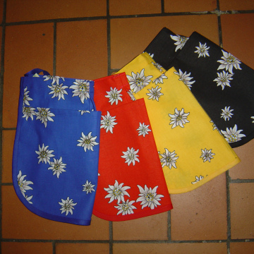 Brotschürze, Modell Standard, im Edelweiss-Look, schwarz 